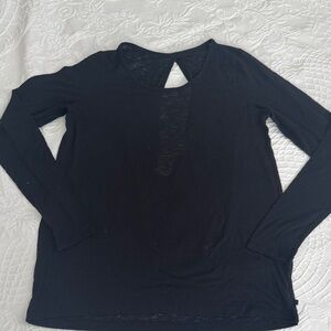 Elegant Black Long Sleeve Women's Top